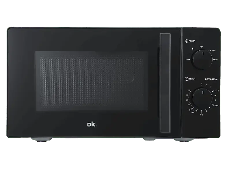 ok. OMW 2027-1 B Mikrowelle Solo (700 Watt, Freistehend, 20 l, Schwarz)
