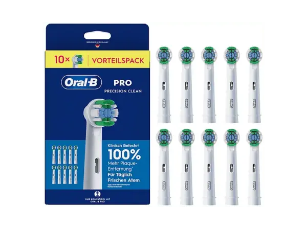 Oral-B Pro Precision Clean 10er Aufsteckb&uuml;rsten, Wei&szlig;