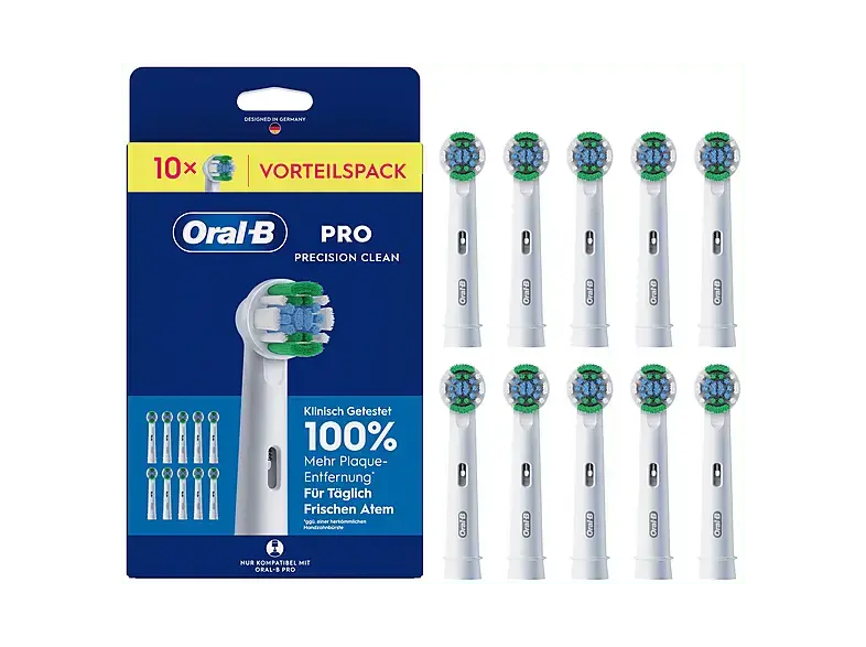 Oral-B Pro Precision Clean 10er Aufsteckb&uuml;rsten, Wei&szlig;
