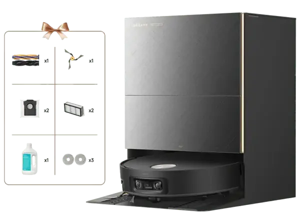 Dreame X60 Pro Ultra Complete Saug- und Wischroboter (Grau, Laufzeit: Saugen und Wischen: 242 Min., Saugen: 135 Min., mit Absaugstation)