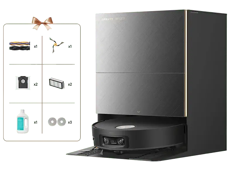 Dreame X60 Pro Ultra Complete Saug- und Wischroboter (Grau, Laufzeit: Saugen und Wischen: 242 Min., Saugen: 135 Min., mit Absaugstation)