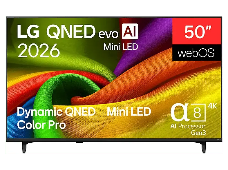 LG Electronics 50QNED8MB6C (2026) 50 Zoll 4K QNED evo Mini LED Smart TV; QNED TV