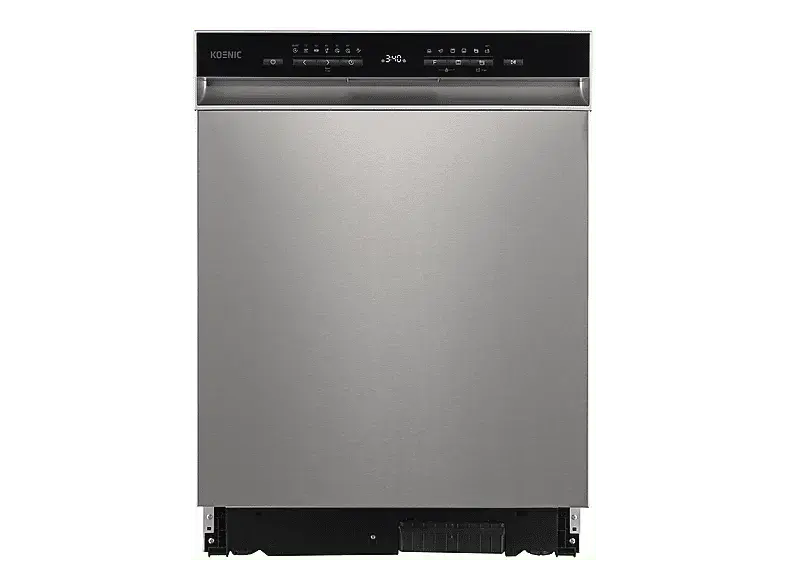 Koenic KDW 6041-2 C BU Unterbau-Geschirrsp&uuml;ler (unterbauf&auml;hig, Besteckschublade, 59,8 cm breit, 42 dB(A), B, Silber)