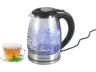 Gourmetmaxx 1574 Glas Wasserkocher, mit LED-Beleuchtung (Transparent/Schwarz, 1.8 l, 1800 Watt)