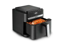 Tefal EY8618 Easy Fry Mega Compact Hei&szlig;luftfritteuse 7,5 l, Schwarz