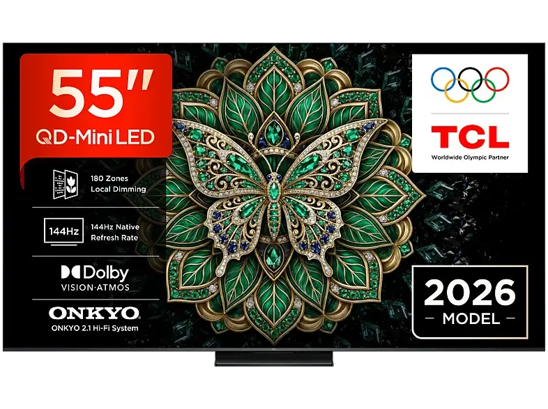 TCL 55C6K Pro (2026) 55 Zoll Premium QD-Mini LED-Fernseher; QD-Mini LED TV