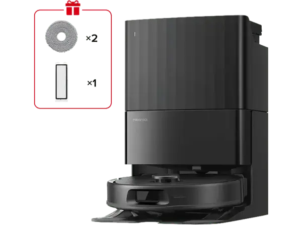 Roborock Qrevo S pro X Saug- und Wischroboter (Schwarz, Laufzeit: 180 min, mit Absaugstation)