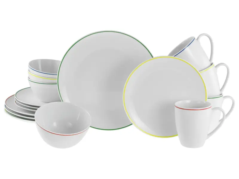 Kombiservice Luna Color Wei&szlig;/Multicolor, 16-teilig
