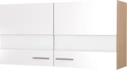 K&uuml;chenoberschrank Merle Wei&szlig;/Eichefarben