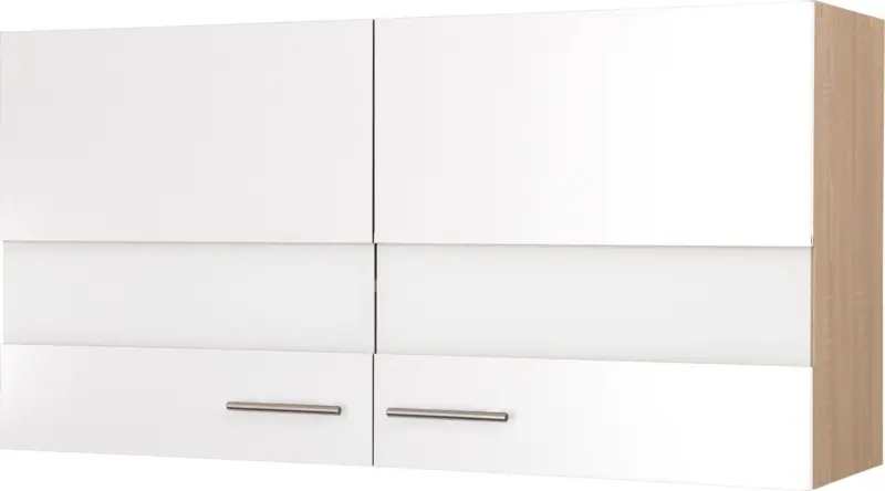 K&uuml;chenoberschrank Merle Wei&szlig;/Eichefarben