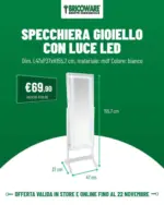 Bricoware Specchiera gioiello con luce led - al 22.11.2026