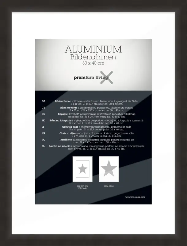 Bilderrahmen Aluminium ca. 30x40cm