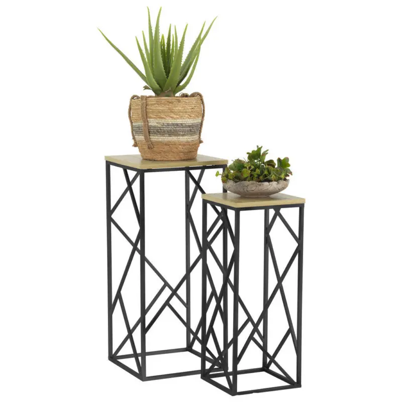 Blumentischset in Holzwerkstoff 25-32/25-32/66-76,5 cm