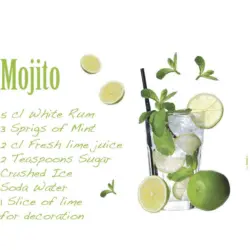 Dekosticker 100/70 cm Mojito
