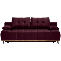 Schlafsofa Clive in Webstoff Dunkelrot