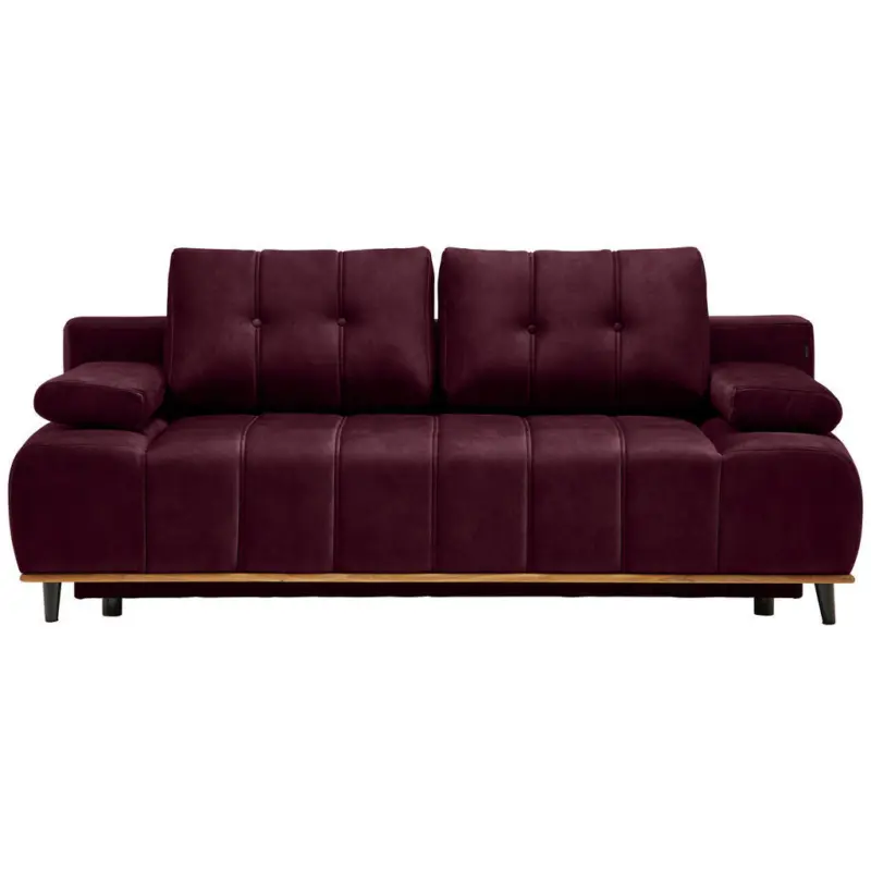 Schlafsofa Clive in Webstoff Dunkelrot
