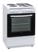 ЗОРА Готварска печка (ток/газ) Finlux FXC 622M , 2 газ 2ток , Бял