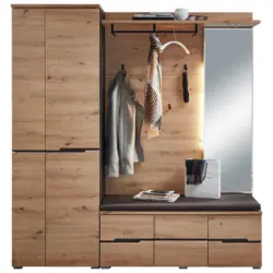 Garderobe 3-teilig in 185/196/37 cm