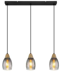 H&auml;ngeleuchte Reid Grau/Schwarz max. 15 Watt