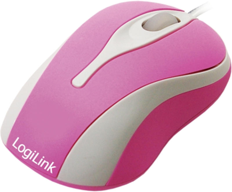 LogiLink optische Maus, 800dpi, pink kabelgebunden NEU OVP USB Plug & Play