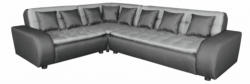 Ecksofa Simone schwarz/grau