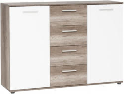 Kommode Jacky Monument-Oak-Nachbildung/weiß 120 cm