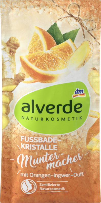 alverde NATURKOSMETIK Fußbad Orange-Ingwer