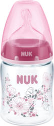 Nuk Flasche First Choice+ mit Trinksauger aus Silikon 150ml, Größe 1, 0-6 Monate, bordeaux