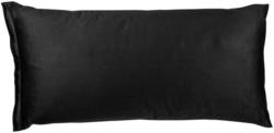 Satin-Kissenbezug 2er-Pack schwarz 40 x 80 cm