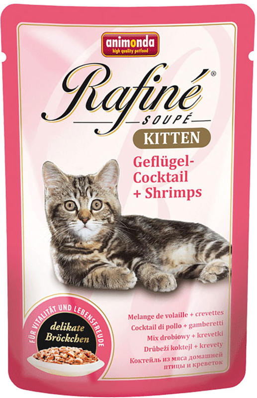 animonda Rafiné Soupé Kitten Geflügel-Cocktail & Shrimps 100g
