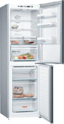Freistehende Kühl-Gefrierkombination - BOSCH KGN34VL3A Kühlgefrierkombination (A++, 267 kWh/Jahr, 1860 mm hoch, Edelstahl)