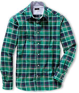 Flanell-Hemd, grün kariert