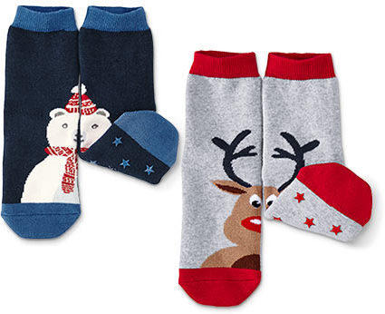 2 Paar Socken mit Antirutsch-Noppen