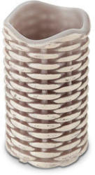 LED-Echtwachskerze, Rattan-Optik