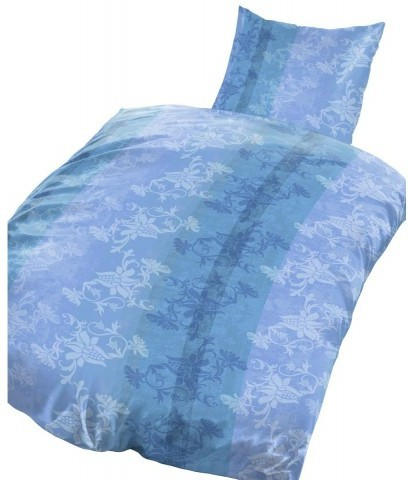Microfaser Bettwäsche Ranke blau