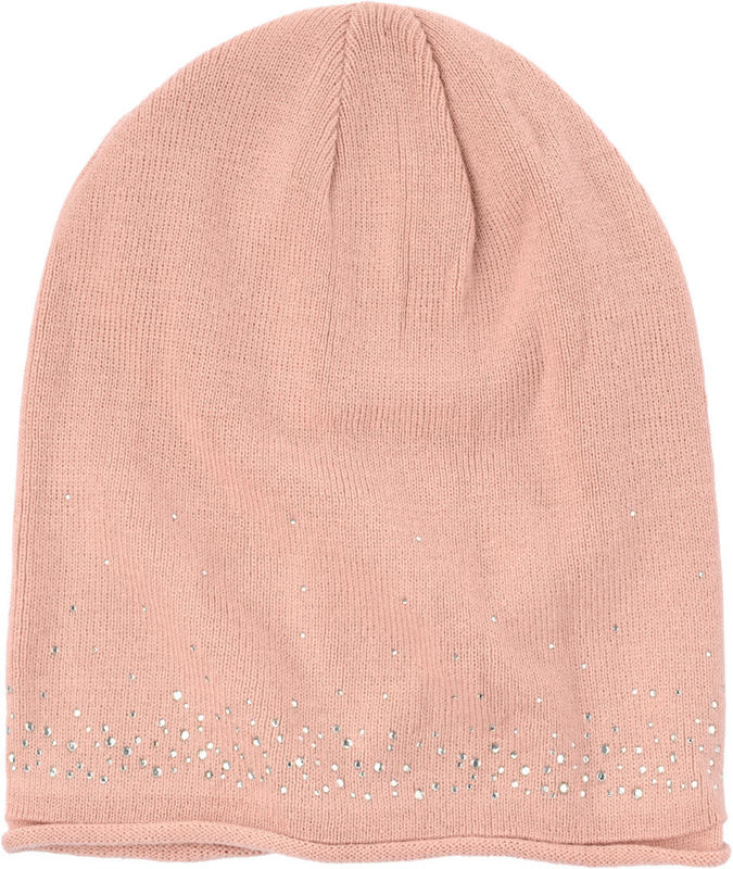 Damen Beanie mit Glitzersteinen