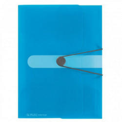 Gummizugmappe A4 PP transparent blau easy orga to go