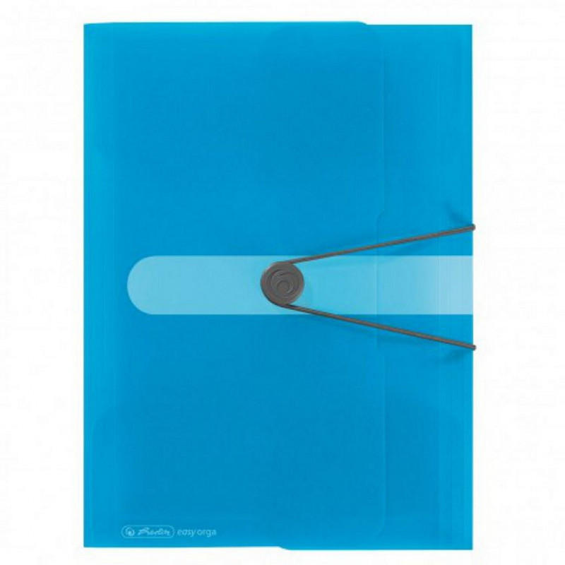Gummizugmappe A4 PP transparent blau easy orga to go