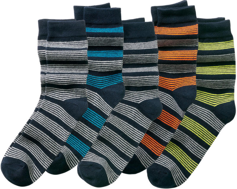 5 Paar Jungen Socken mit Ringeln