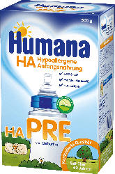 Humana Hypoallergene Anfangsnahrung Pre von Geburt an
