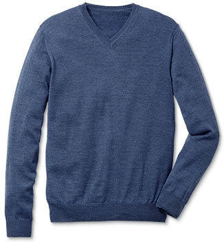 Merino-Pullover mit V-Neck