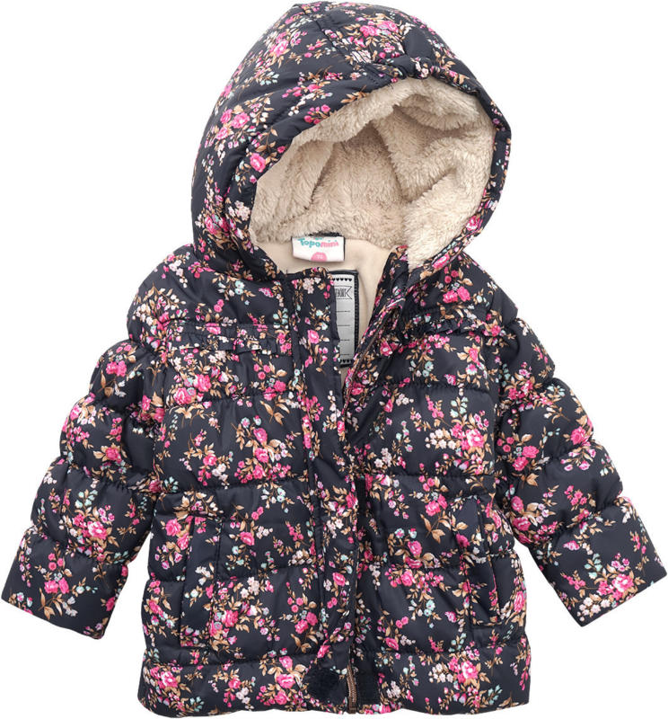 Baby Winterjacke mit floraler Musterung