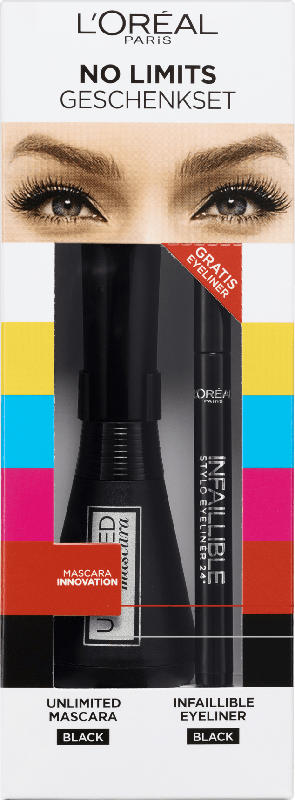L'ORÉAL PARIS Geschenkset Unlimited Mascara + Eyeliner Infaillible black 301