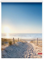 Lichtblick Rollo Klemmfix, ohne Bohren, blickdicht, Ostseestrand - Blau, 80 x 150 cm (B x L)