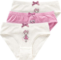 3 Mädchen Slips mit Zierschleichen