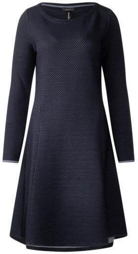 Struktur-Punkte-Print Kleid