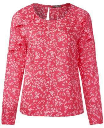 Print Bluse mit Volants