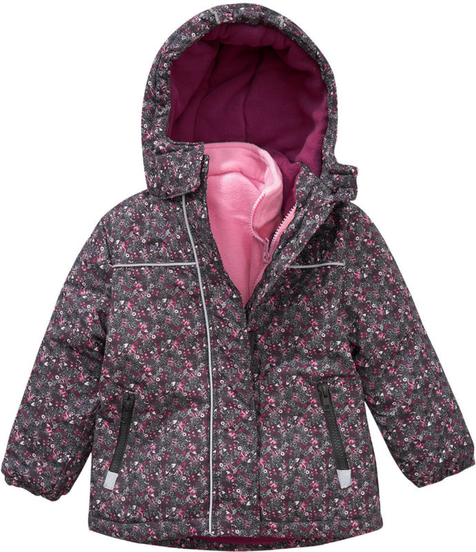 3 in 1 Mädchen Winterjacke mit Kapuze