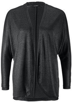 Jersey-Cardigan mit Glitzergarn