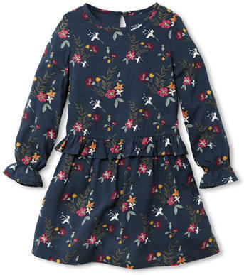 Langarmkleid mit Rüschen